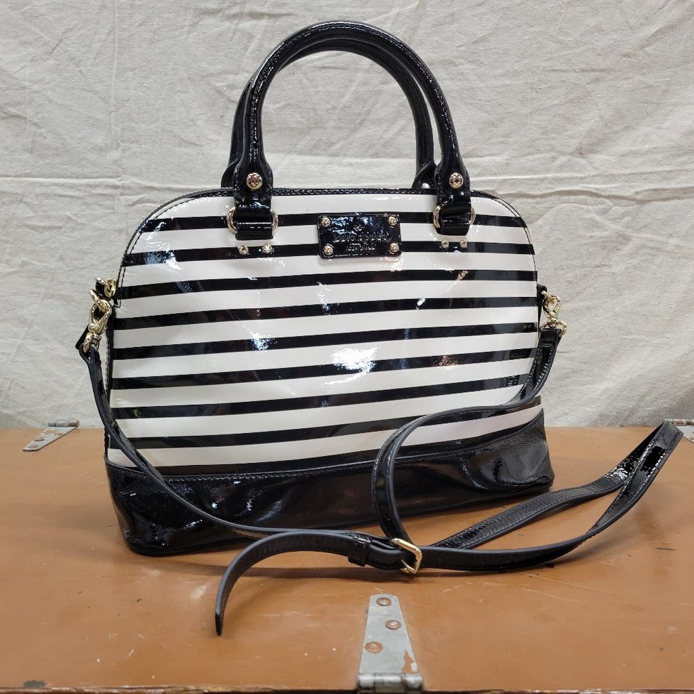 Kate Spade Wellesley Patent Stripe Purse- NWT